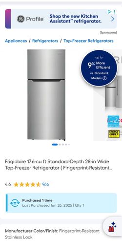 Fridgaire refrigerator
