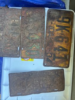 Vintage Idaho License Plates Lot of 4