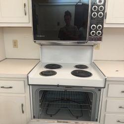 GE Americana Vintage Wall Oven & Cooktop (Mid-Century Retro)