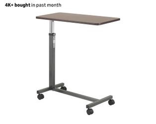 Drive Medical Overbed Table with Wheels - Secure Height Adjustment for Comfort