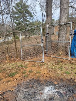 Chain Link Fence Gate with Code Lock 