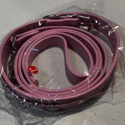 Brand New - Large Pink Leather Dog Collar & Leash Set - Can Be Personalized w/ Custom Sparkling Rhinestones