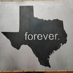 Metal Texas Plaque 
