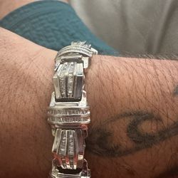 Men’s 14 karat diamond bracelet