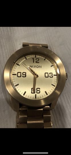 Gold Big Face Nixon Watch