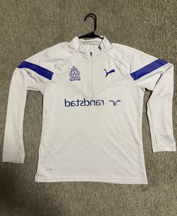 Puma Olympique de Marseille white training 1/4 zip 