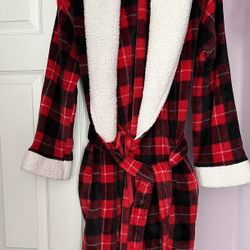 Liz Claiborne Plaid Robe - Small