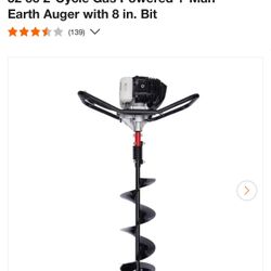 Legend Force 52 cc 2-Cycle Gas Powered 1-Man Earth Auger with 8 in. Bit
