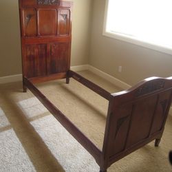 Rare Real Antique Wood Twin Bed Frame . It’s at least 100 Years old. . 