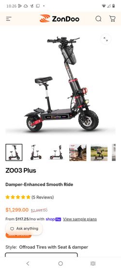 Zondoo plus high speed scooter.55 mph!!