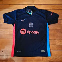 New Barcelona Black Soccer Jersey Size Medium