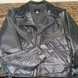 Leather Jacket Proudly Made In America. To Ride or Just to Look Cool. Has Zippers On Sleeves & Adjustable Waistline