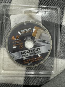 New ridgid 4.5 “ multi-cut diamond blade $10 