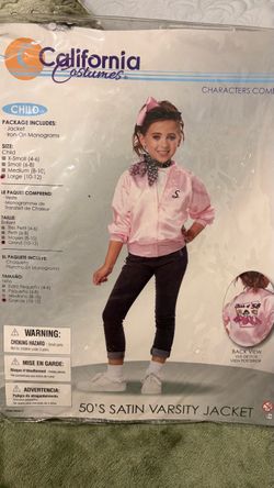 50’s pink jacket  costume girls size 10/12