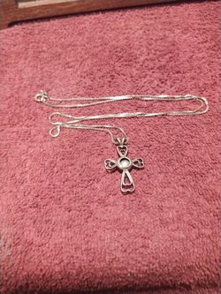 Sterling Silver cross pendant and chain