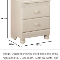 Bedroom set:  Desk, Night Stand, Dresser + Vanity