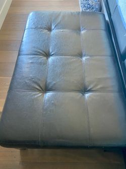 Leather ottoman