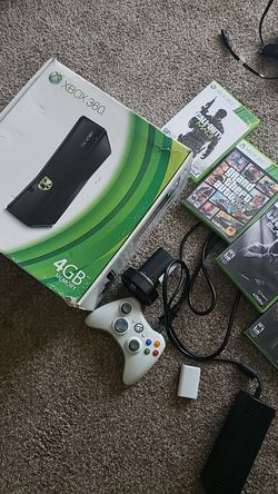 Xbox 360 plus games controllers