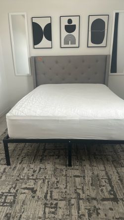 Queen bed frame and headboard