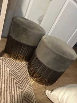 Gold and Grey Side Chairs