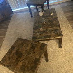 Wood Coffee Table Set 