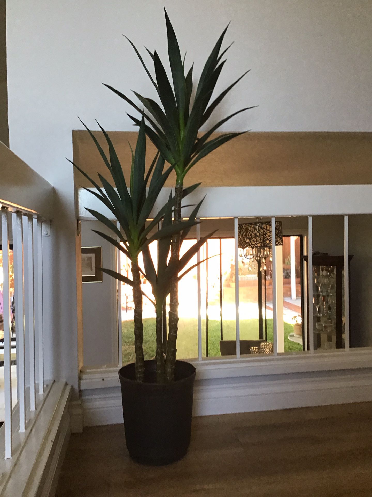Artificial Tree 4.6 Feet Faux Agave Plant With Three heads and plastic pot brand new in the Box In Irvine 