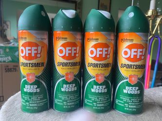 4 New! Cans of OFF! Deep Woods Sportsmen Insect Repellent Spray