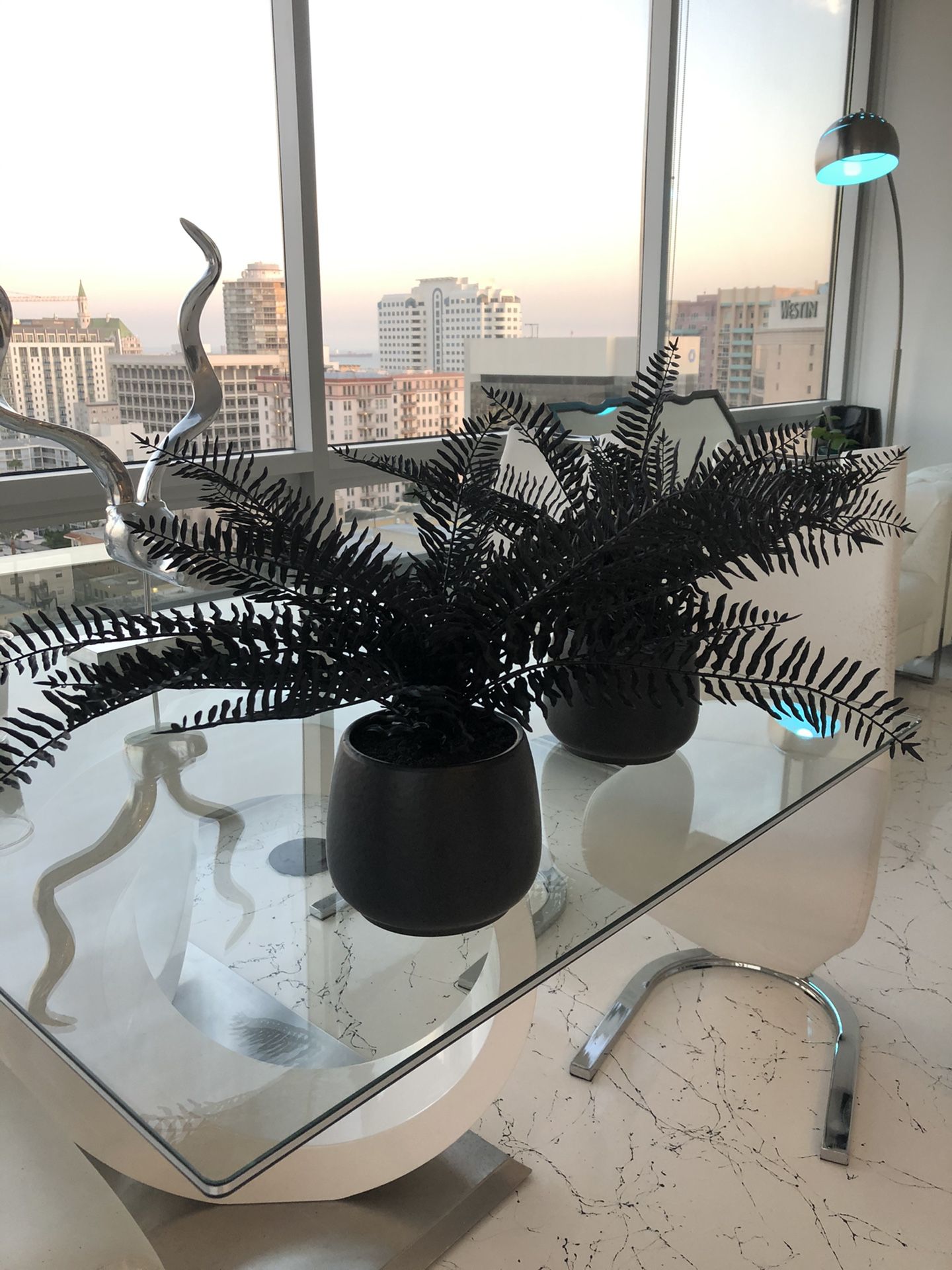 Indoor Faux Plant Black Accents for Home