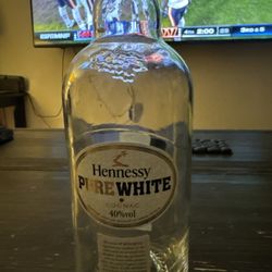White Hennessy Empty Bottle 