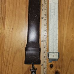 1970 Frederick Post Versalog Slide Rule 1460 ~Leather Case ~ Hemmi Japan Bamboo Engineering Tool