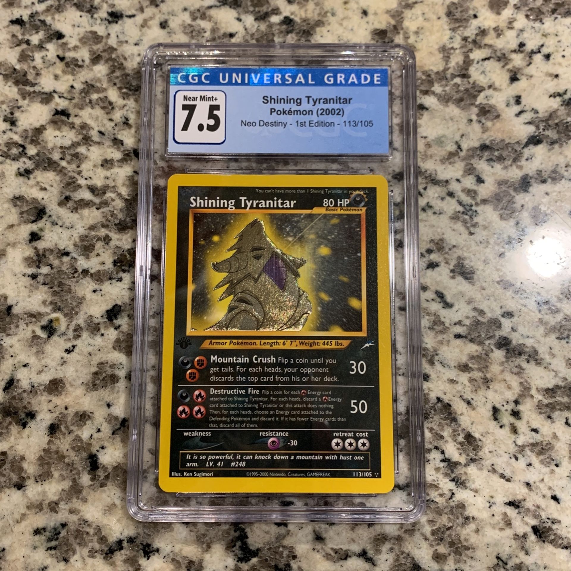 Shining Tyranitar 1st Edition Neo Destiny