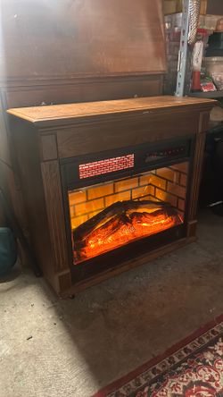 Red Stone Faux Fire Electric Heater 1500 Watt
