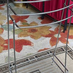 Like New Stainless Steel Towel Rack with Bottom Shelf - 34H x18W x 10D - Heavy duty  