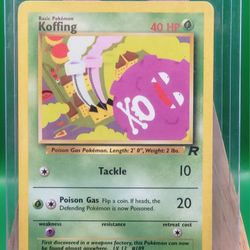 Koffing 58/82 Team Rocket Unlimited 2000 Vintage WotC Pokemon Card LP/MP