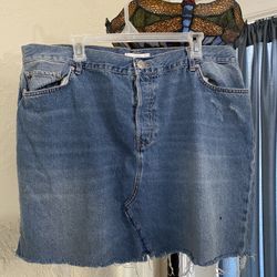 Forever 21 - Raw Hem Jean Skirt