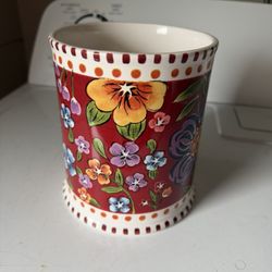 Dolly Parton Crock Utensil Holder Floral Ceramic 