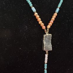 Long Stealing Silver Necklace 