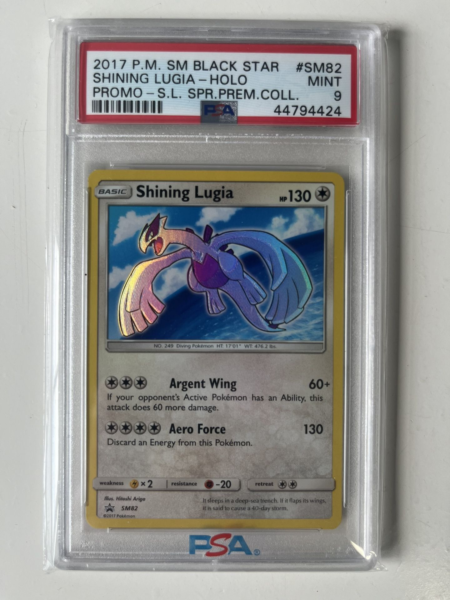 2017 Shining Lugia #SM82 - PSA 9