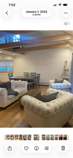 3 pc tufted foe leather seating