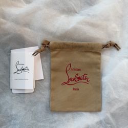 Authentic Christian Louboutin Dust Bag New Drawstring Dust Bag 7” X 5 “