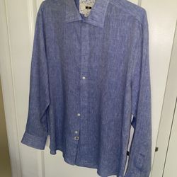 Joseph Abboud blue linen Sz: XL