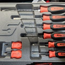 Snap-On 8pc Orange Screwdriver Set