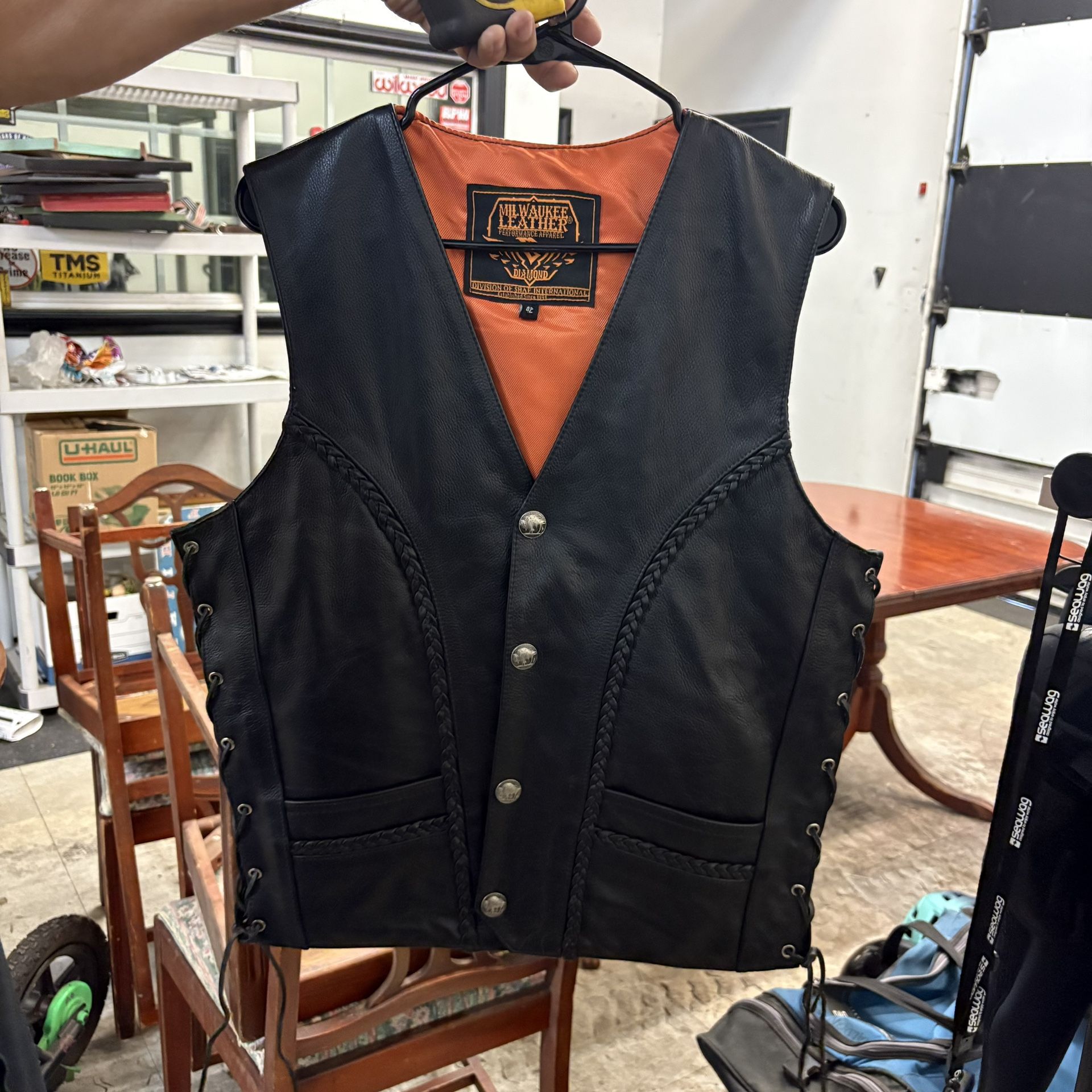 Leather Motorcycle Vest