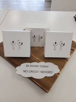 Apple Airpods 4 Bluetooth Earbuds New  - Pay $1 DOWN AVAILABLE - NO CREDIT NEEDED