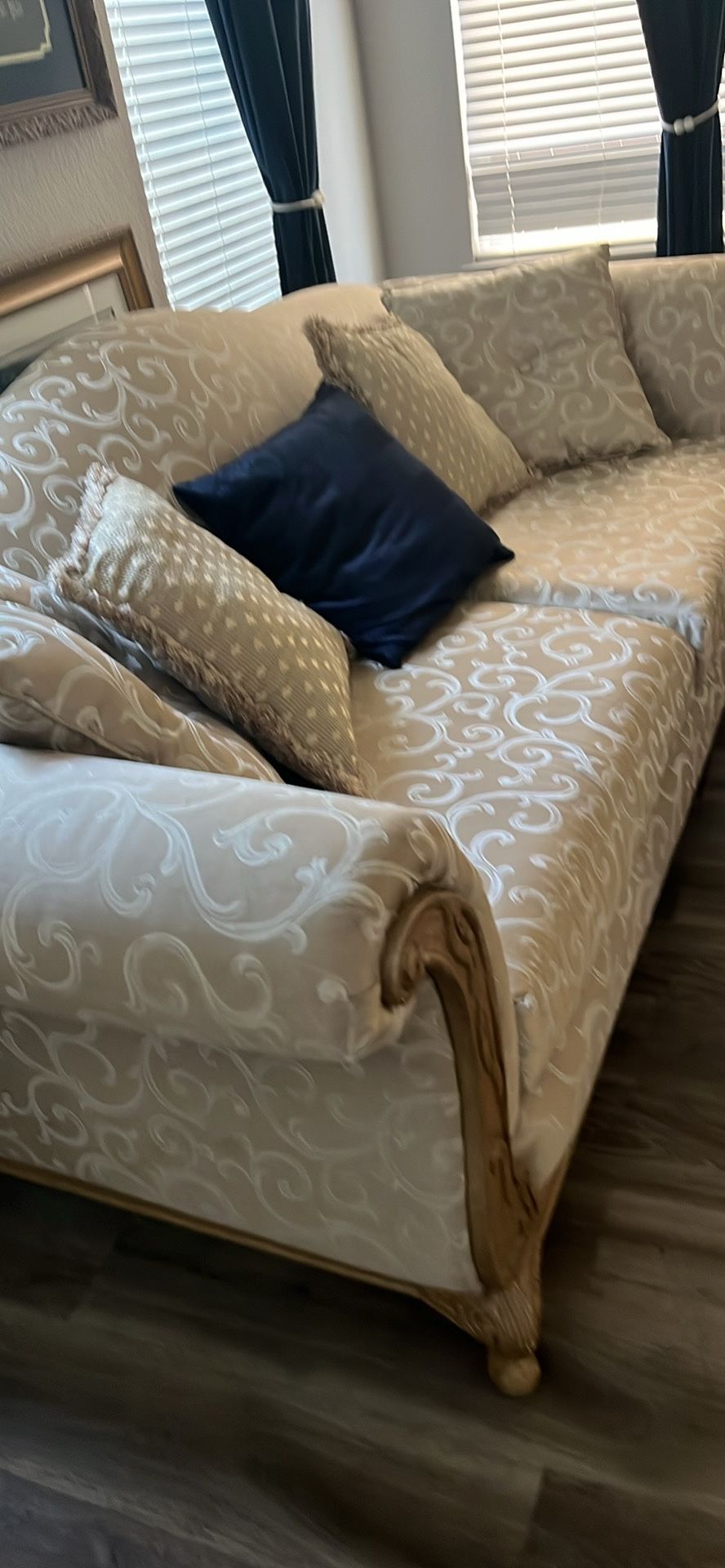2 Couches With Coffee Table And Side Table