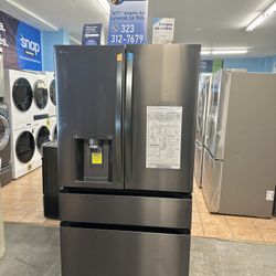 LG 29 Cu Ft Refrigerator Full Convert Drawer Black 