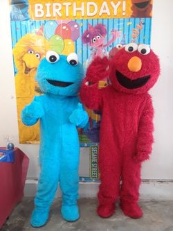 Cookie Monster and Elmo