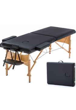 BestMassage Massage Bed Portable Massage Table 24 inch Wide Lash Bed Height Adjustable 2 Folding Spa Table with Non-Woven Bag for Spa Footmassage Faci