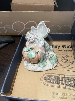 Fairy Figurine with Pumpkin and Wings