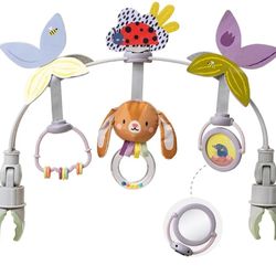 Toys Baby Activity Arch, Stroller and Car Seat Toy Attachment with Rattling Beads Maze and Double-Sided Spinning Mirror, Ideal for Baby’s Fine Motor 